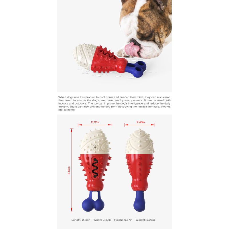 Manufacturer wholesale clean teeth chew drumstick design dog feeder toys