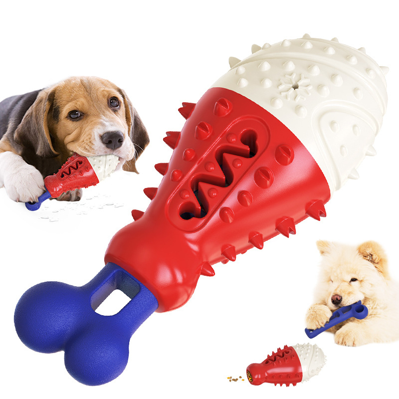 Manufacturer wholesale clean teeth chew drumstick design dog feeder toys