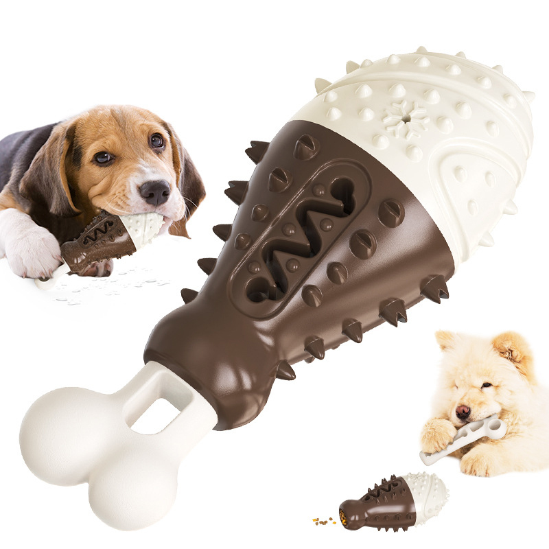 Manufacturer wholesale clean teeth chew drumstick design dog feeder toys
