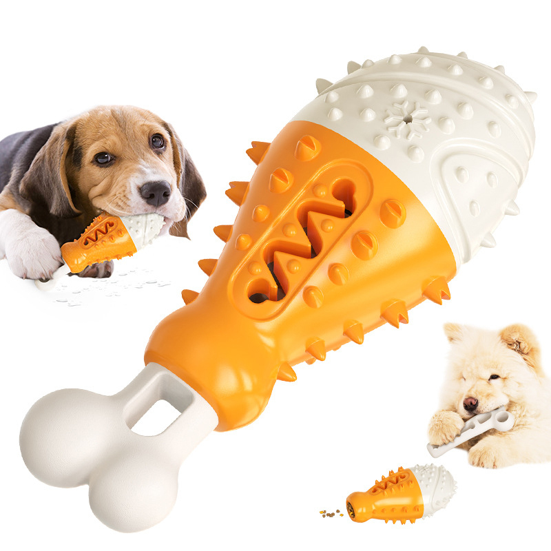 Manufacturer wholesale clean teeth chew drumstick design dog feeder toys