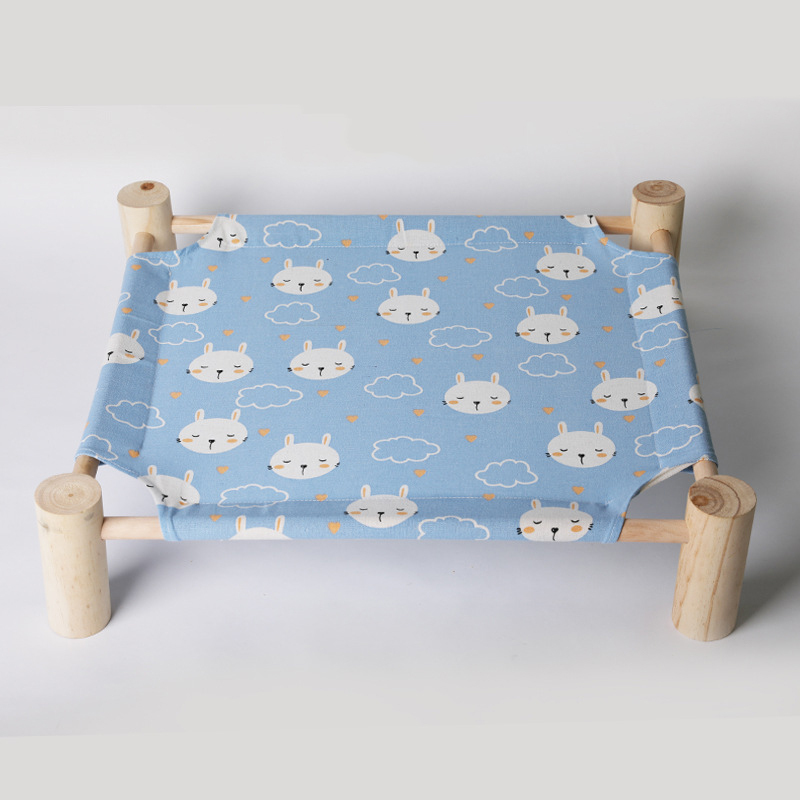 Manufacturer wholesale removable moisture-proof dog bed elevated wooden frame