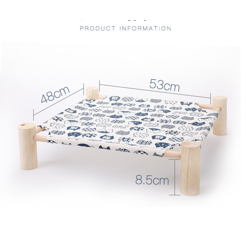 Manufacturer wholesale removable moisture-proof dog bed elevated wooden frame