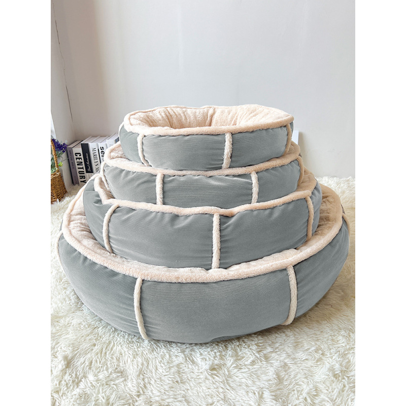 Wholesale Manufacturer Custom Logo Donut Round Product Dog Cat Pet Bed Accessories