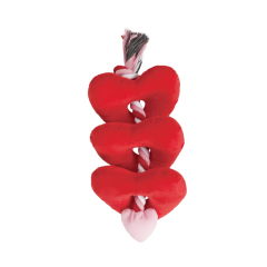 Manufacturer wholesale valentines red pink dog plush rope toys set