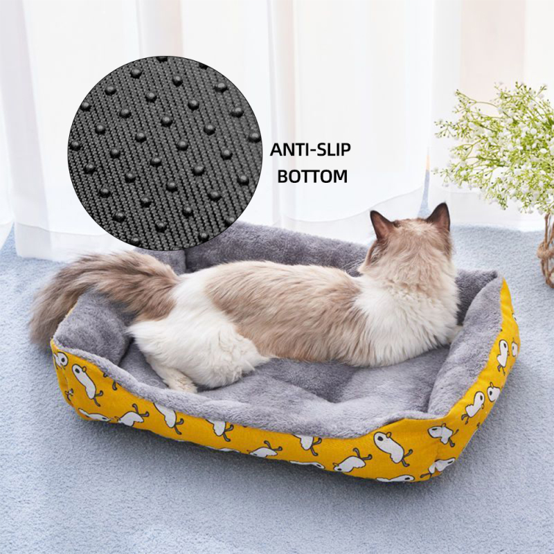 Manufacturer Wholesale Custom Logo Plush Comfortable Cat Dog Bed Calming