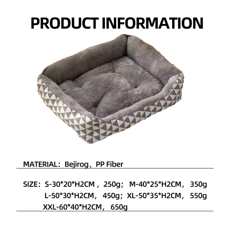 Manufacturer Wholesale Custom Logo Plush Comfortable Cat Dog Bed Calming