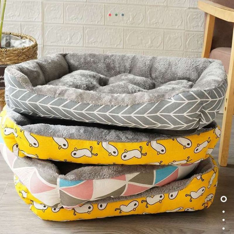 Manufacturer Wholesale Custom Logo Plush Comfortable Cat Dog Bed Calming