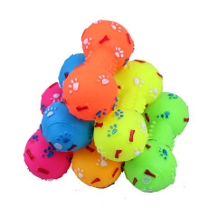 wholesale manufacturer colorful bite resistance bowling shape dog vinyl toy