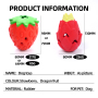 Wholesale Chew Strawberry Dragon Fruit Design Dog Rubber Toy