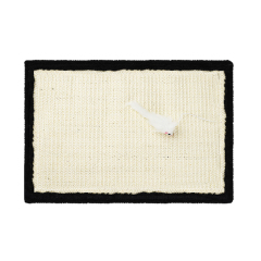 Manufacturer wholesale portable foldable short plush sisal cat scratcher mat