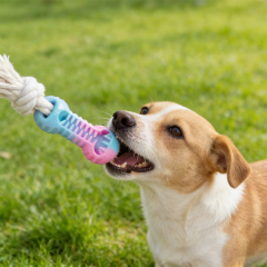 Wholesale Custom Logo Chew TPR Pet Product Dog Toy Rope