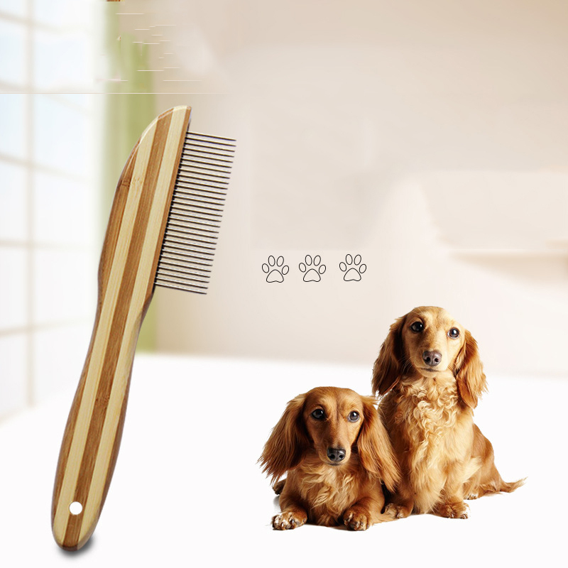 Manufacturer wholesale bamboo slicker grooming pet dog brush wood