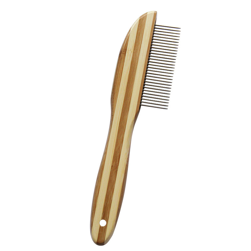 Manufacturer wholesale bamboo slicker grooming pet dog brush wood