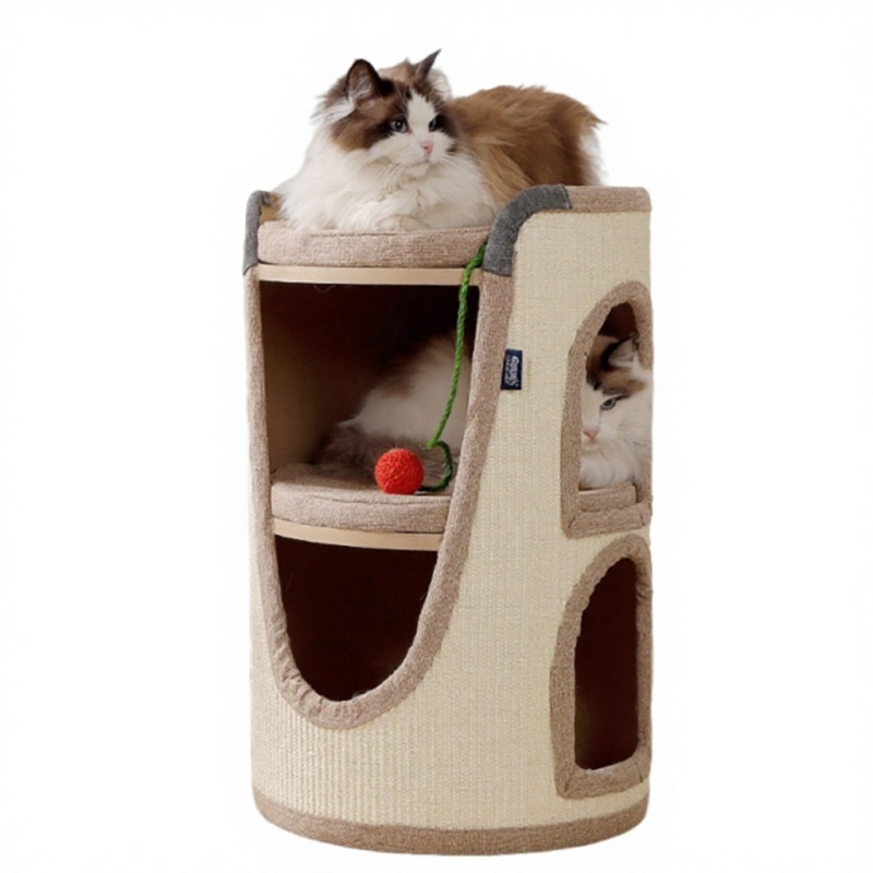 Wholesale Luxury Two Three Layer Sisal Scratcher Cat Tunnel House