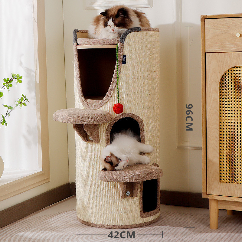 Wholesale Luxury Two Three Layer Sisal Scratcher Cat Tunnel House