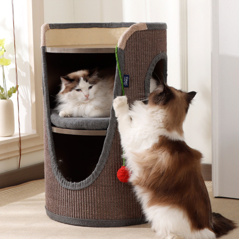 Wholesale Luxury Two Three Layer Sisal Scratcher Cat Tunnel House