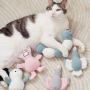 Manufacturer wholesale cute design short cat plush toys with catnip