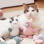Manufacturer wholesale cute design short cat plush toys with catnip