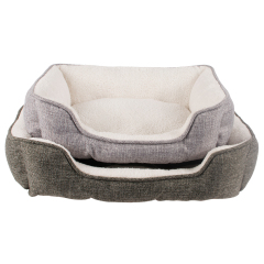 Manufacturer wholesale OEM custom logo linen soft plush dog warm beds