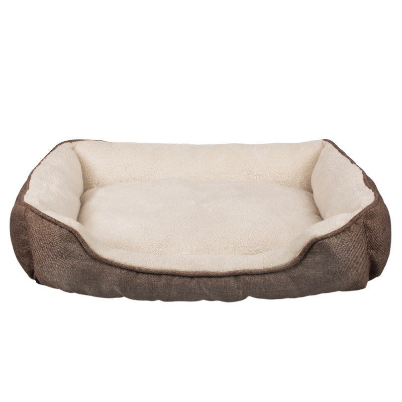 Manufacturer wholesale OEM custom logo linen soft plush dog warm beds