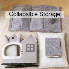 Manufacturer wholesale warm short plush detachable cat house