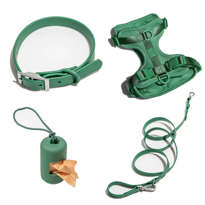 Wholesale Custom Logo Poop Bag Holder Dog Collar Leash and Harness Set