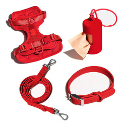 Wholesale Custom Logo Poop Bag Holder Dog Collar Leash and Harness Set