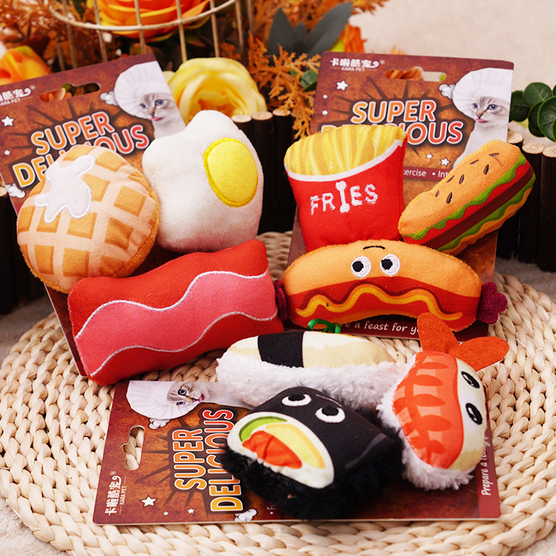 Manufacturer wholesale food design cat soft toy