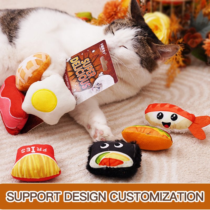 Manufacturer wholesale food design cat soft toy