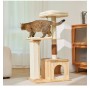 Manufacturer wholesale wooden cat tree scratcher with scratch brush