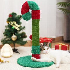 Manufacturer wholesale green red christmas design cat scratching post