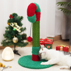 Manufacturer wholesale green red christmas design cat scratching post
