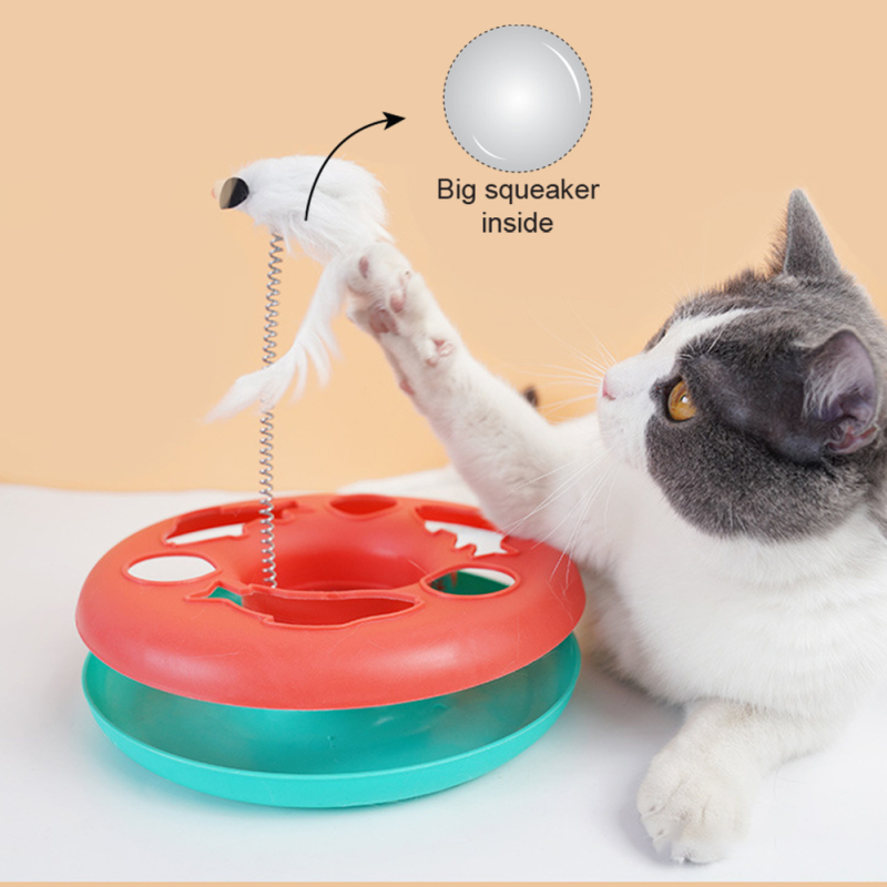 Wholesale Detachable Plastic Round Cat Play Toy
