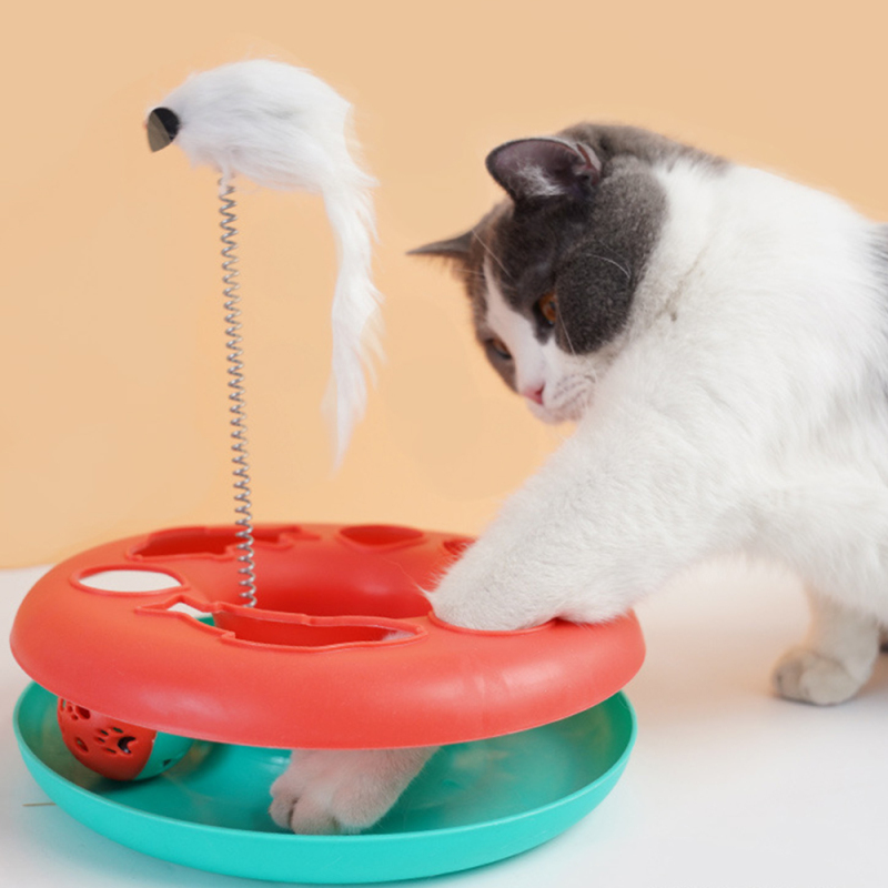 Wholesale Detachable Plastic Round Cat Play Toy