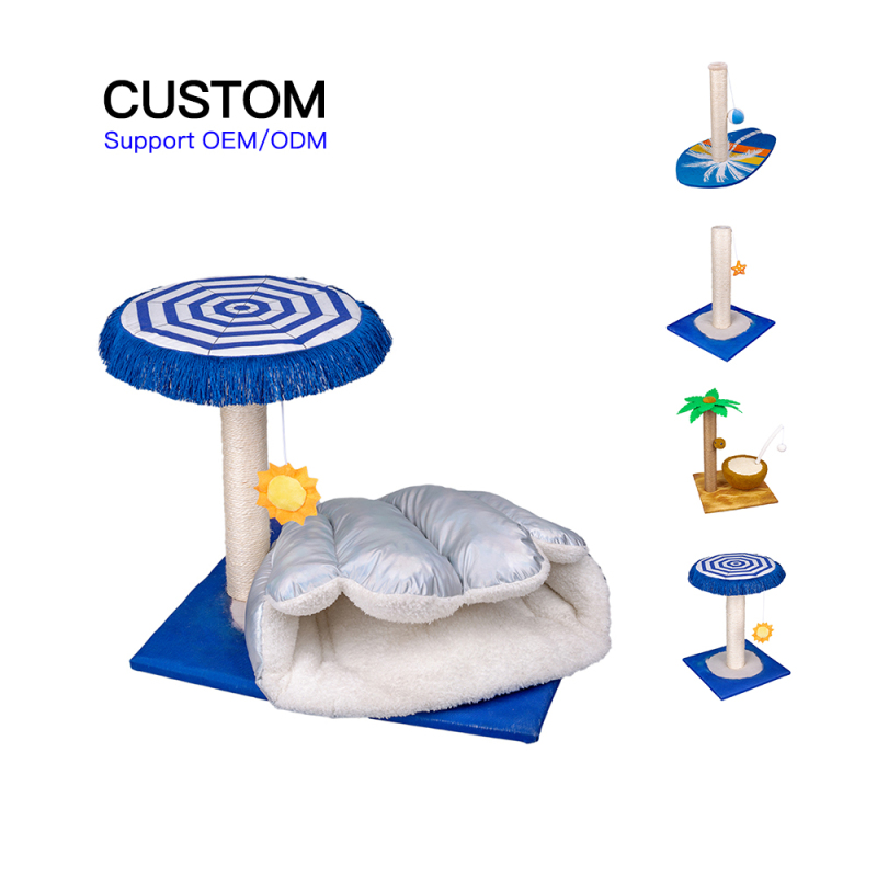 Manufacturer Wholesale Summer Holiday Design Sisal Small Tree Scratcher Cats Products