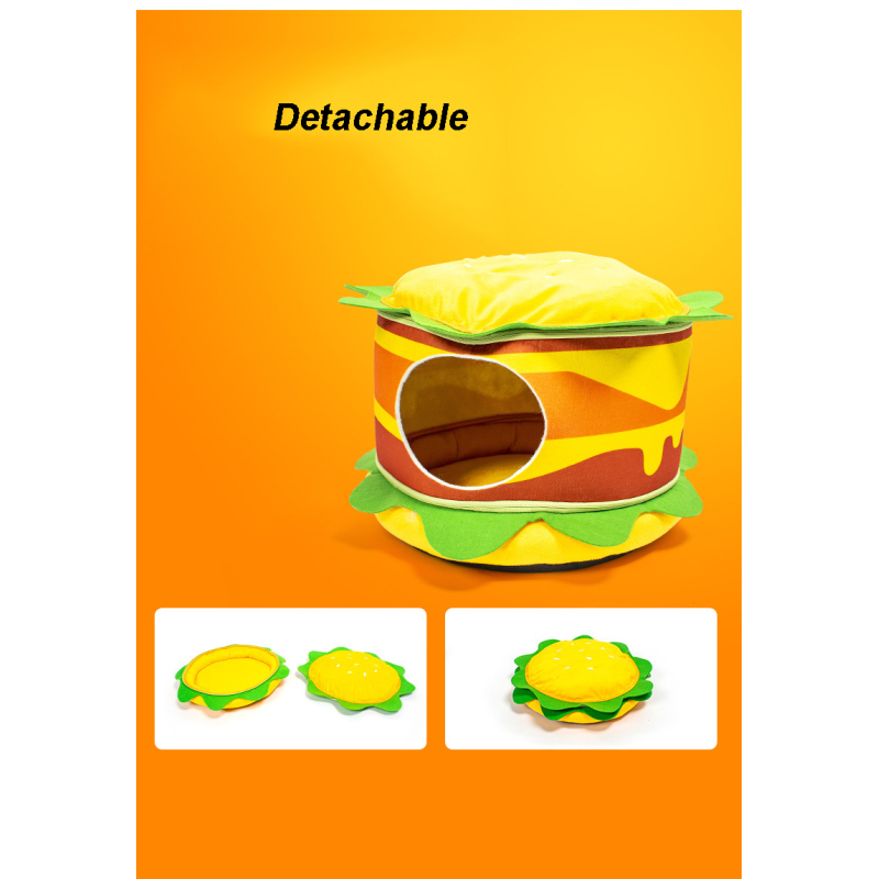 Manufacturer wholesale hamburger french fries cat bed cute design