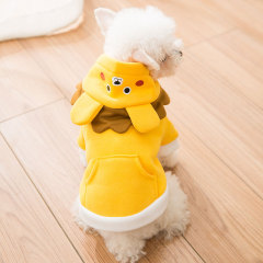 Manufacturer wholesale cute lion design short plush dog hoodie winter
