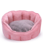 Manufacturer wholesale warm grey pink yellow cat soft plush bed