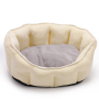 Manufacturer wholesale warm grey pink yellow cat soft plush bed
