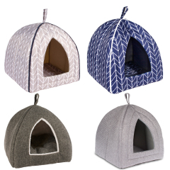 Manufacturer wholesale OEM custom color oxford cloth pink soft luxury indoor pet dog cat house