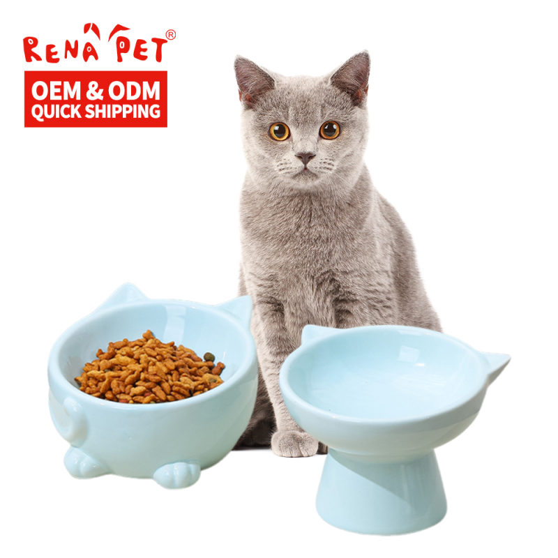 Wholesale Ceramic 15 Degree Inclined Cat Bowls