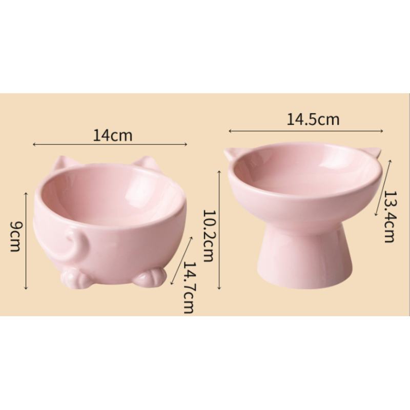 Wholesale Ceramic 15 Degree Inclined Cat Bowls