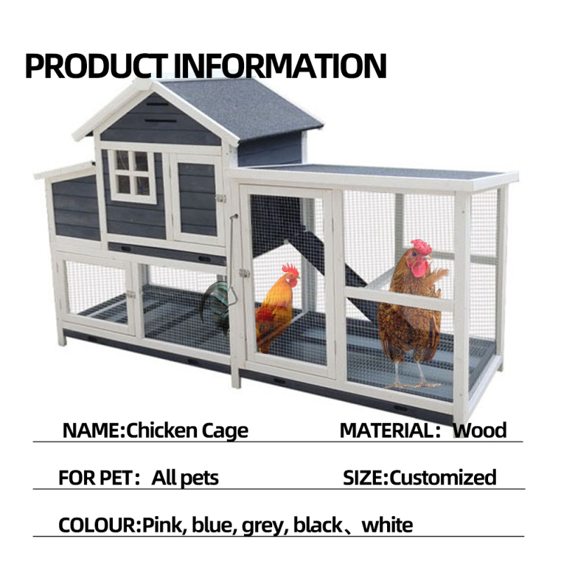 Wholesale Luxury Wooden Outdoor Waterproof Large Rabbit Cage House Chicken Coop