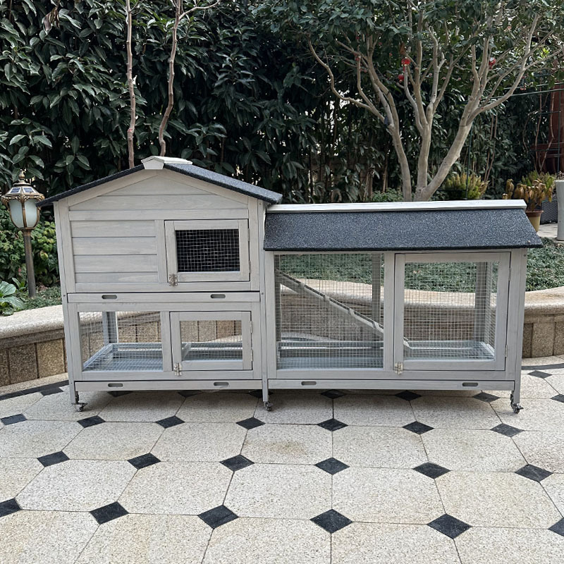 Wholesale Luxury Wooden Outdoor Waterproof Large Rabbit Cage House Chicken Coop