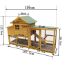 Wholesale Luxury Wooden Outdoor Waterproof Large Rabbit Cage House Chicken Coop