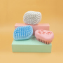 Manufacturer wholesale pink blue white grooming dog bath brush