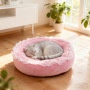 Wholesale Warm Soft Pink Blue Cat Dog Pet Round Bed