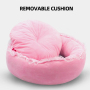 Wholesale Warm Soft Pink Blue Cat Dog Pet Round Bed