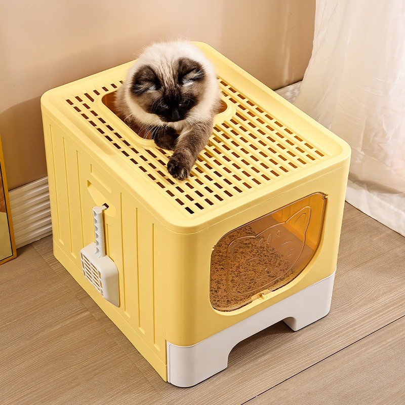 Wholesale Plastic Washable Cat Litter Box with Shovel