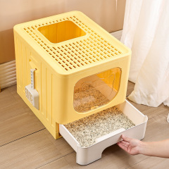 Wholesale Plastic Washable Cat Litter Box with Shovel